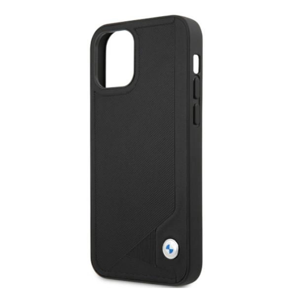 Etui BMW Leather Deboss na iPhone 12 Pro Max - czarne