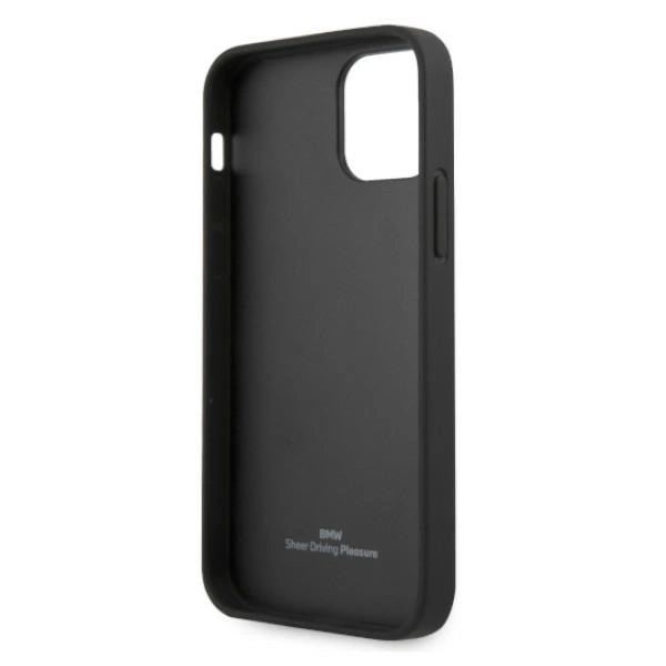 Etui BMW Leather Perforate Sides na iPhone 12 Pro Max - czarne