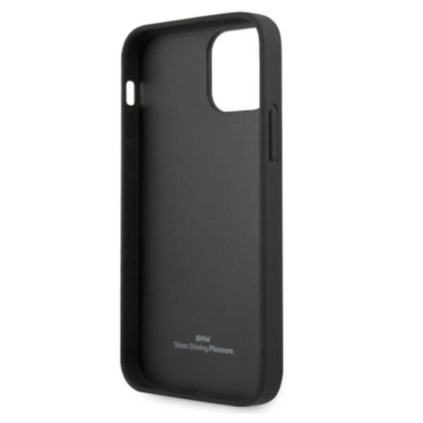 Etui BMW Leather Curve Perforate na iPhone 12 Pro Max - czerwone