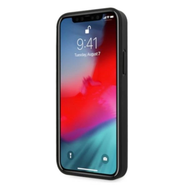 Etui BMW Leather Perforate na iPhone 12 Pro Max - czarne