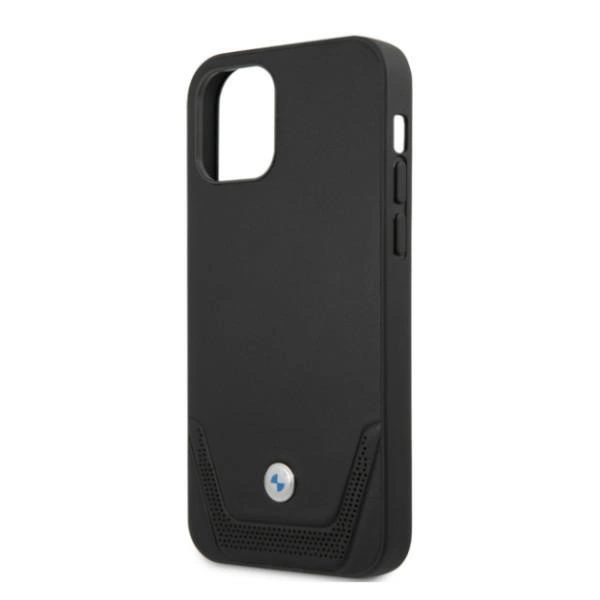 Etui BMW Leather Perforate na iPhone 12 Pro Max - czarne