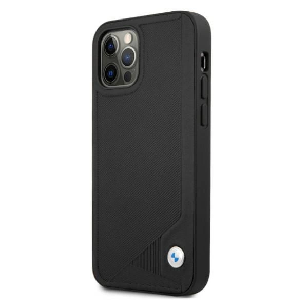 Etui BMW Leather Deboss na iPhone 12 / iPhone 12 Pro - czarne