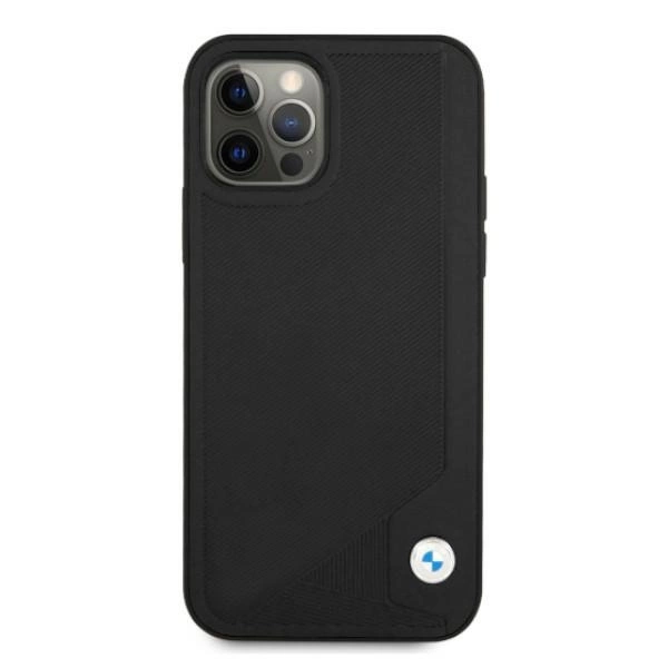 Etui BMW Leather Deboss na iPhone 12 / iPhone 12 Pro - czarne