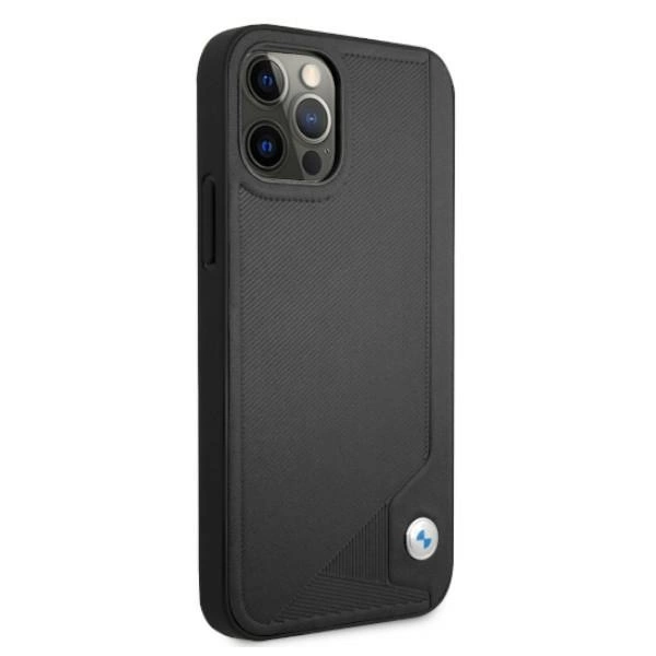 Etui BMW Leather Deboss na iPhone 12 / iPhone 12 Pro - czarne