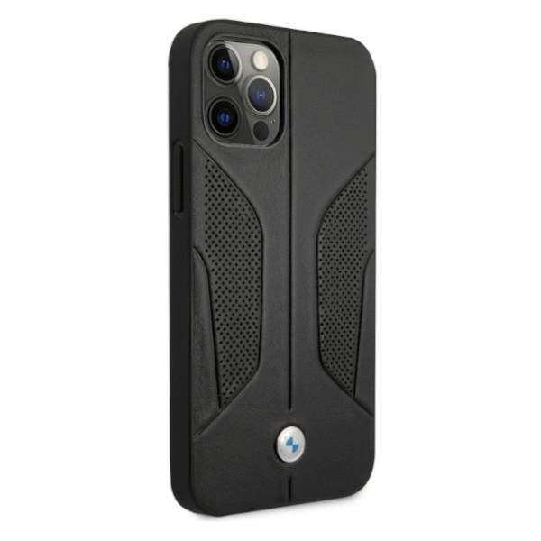 Etui BMW Leather Perforate Sides na iPhone 12 / iPhone 12 Pro - czarne