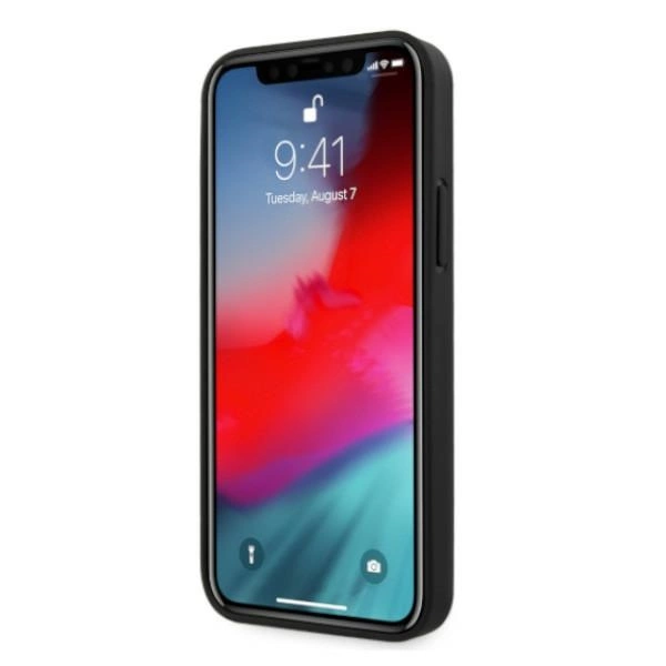 Etui BMW Leather Curve Perforate na iPhone 12 / iPhone 12 Pro - czerwone