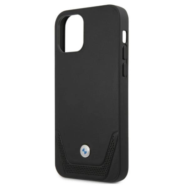 Etui BMW Leather Perforate na iPhone 12 / iPhone 12 Pro - czarne