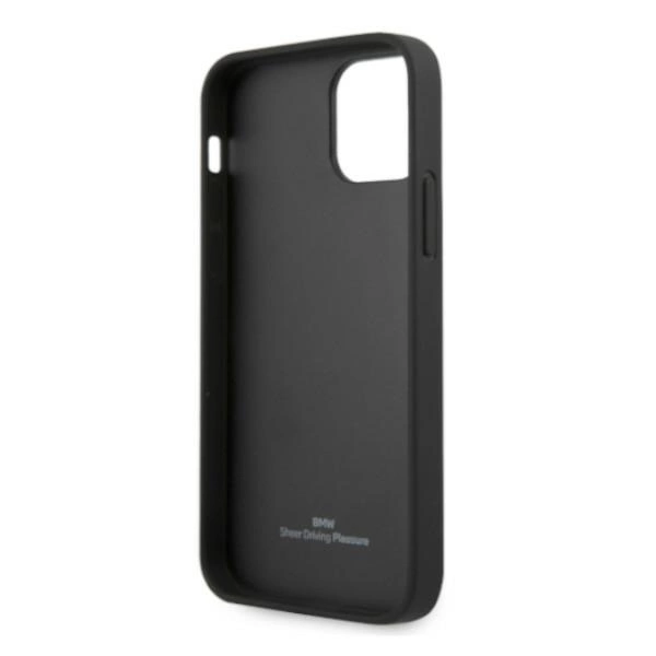 Etui BMW Leather Perforate na iPhone 12 / iPhone 12 Pro - czarne