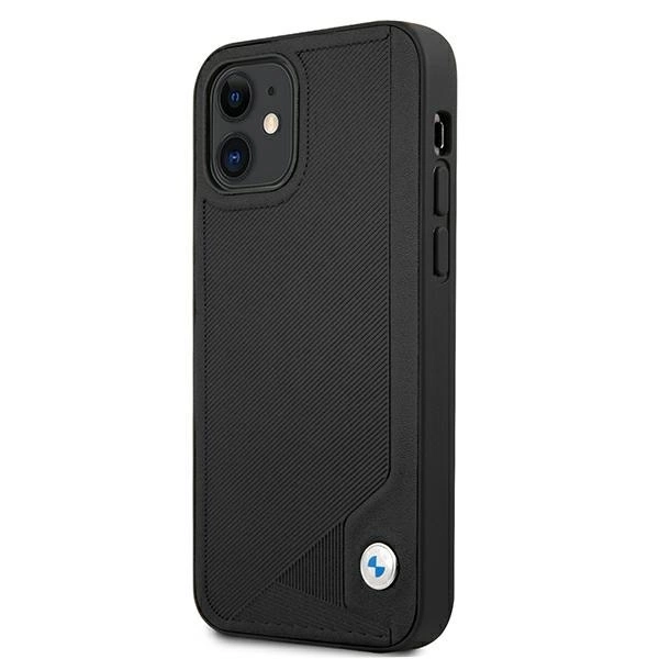 Etui BMW Leather Deboss na iPhone 12 mini - czarne
