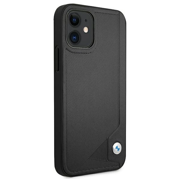 Etui BMW Leather Deboss na iPhone 12 mini - czarne