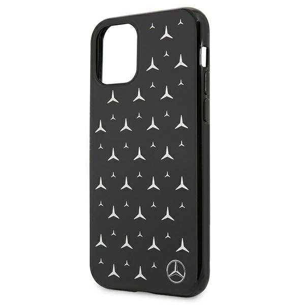 Etui Mercedes Silver Stars Pattern na iPhone 11 / Xr - czarne