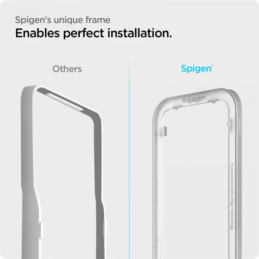Szkło hartowane Spigen ALM Glass FC na iPhone 13 / 13 Pro / 14 / 16e / 17e- czarne 2 szt.