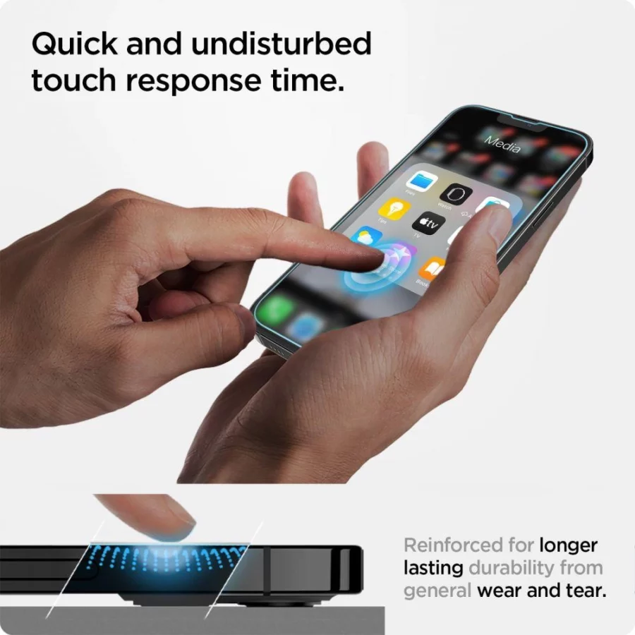 Szkło hartowane Spigen Glas.tR EZ Fit na iPhone 13 / 13 Pro / 14 / 16e / 17e- 2 szt.