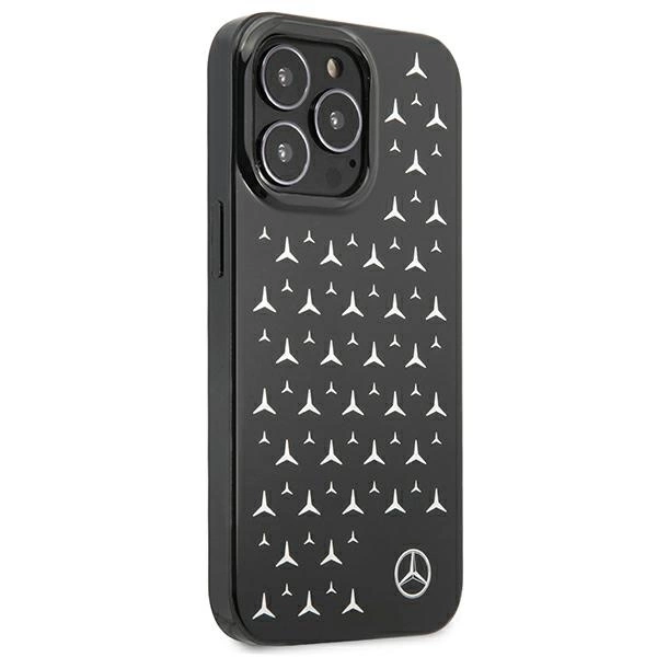 Etui Mercedes Silver Stars Pattern na iPhone 13 Pro / iPhone 13 - czarne