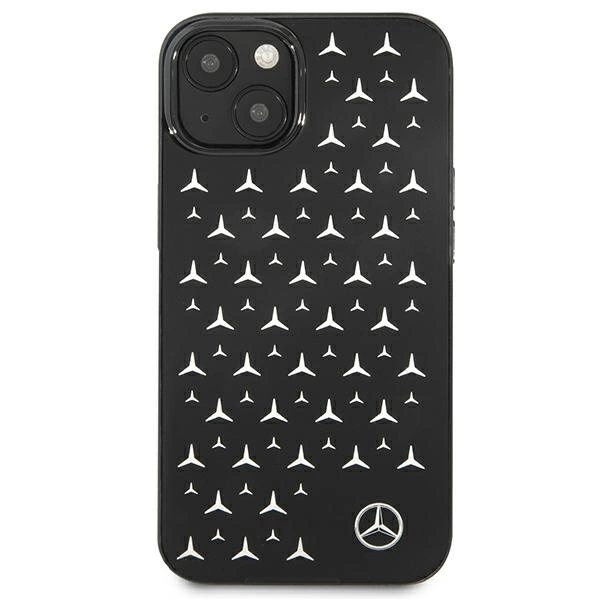 Etui Mercedes Silver Stars Pattern na iPhone 13 mini - czarne