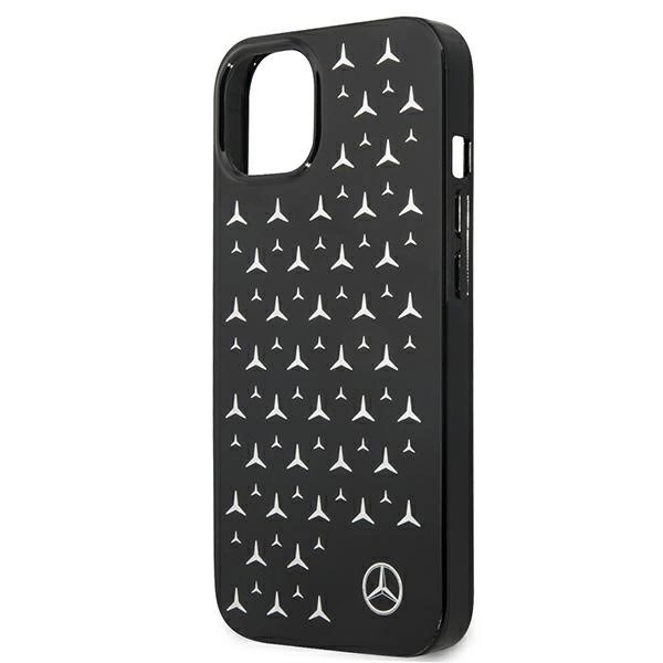 Etui Mercedes Silver Stars Pattern na iPhone 13 mini - czarne