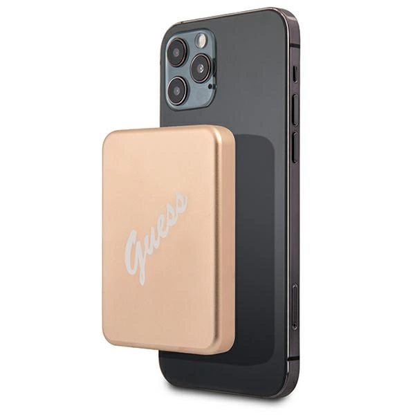 Powerbank indukcyjny Guess 3000mAh 5W z MagSafe - złoty
