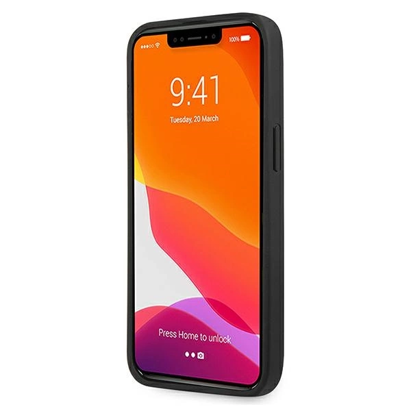 Etui AMG Leather Debossed Lines na iPhone 13 Pro / iPhone 13 - czarne