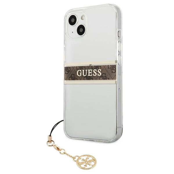 Etui Guess 4G Charms Collection na iPhone 13 mini - przezroczyste