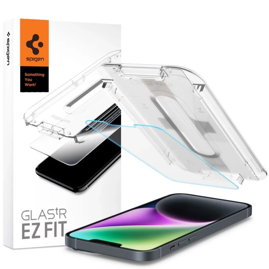 Szkło hartowane Spigen Glas.tR EZ Fit na iPhone 13 / 13 Pro / 14 / 16e / 17e
