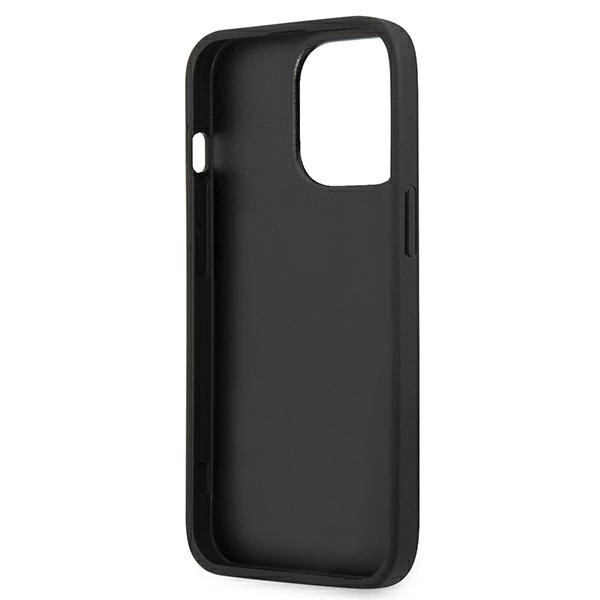 Etui Karl Lagerfeld Leather Ikonik Karl's Head Metal na iPhone 13 Pro / 13 6,1" - różowe
