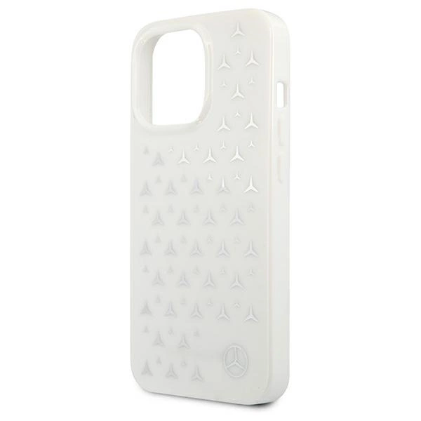 Etui Mercedes Silver Stars Pattern na iPhone 13 Pro / iPhone 13 - białe
