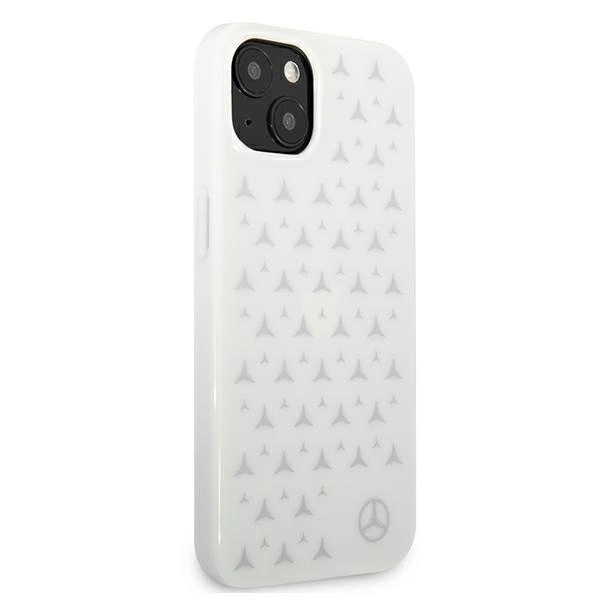 Etui Mercedes Silver Stars Pattern na iPhone 13 - białe