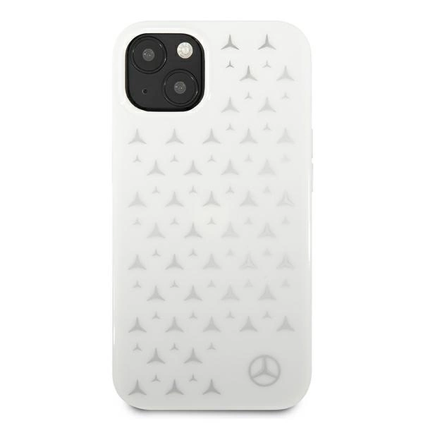 Etui Mercedes Silver Stars Pattern na iPhone 13 mini - białe