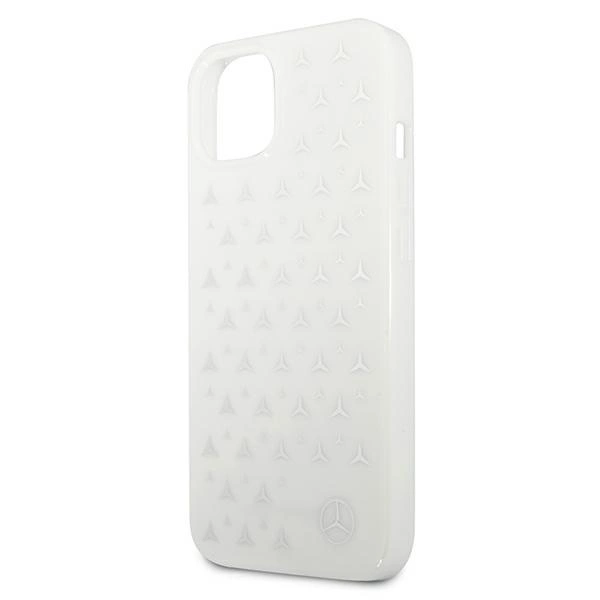 Etui Mercedes Silver Stars Pattern na iPhone 13 mini - białe