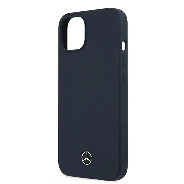 Etui Mercedes Silicone Line na iPhone 13 mini - granatowe