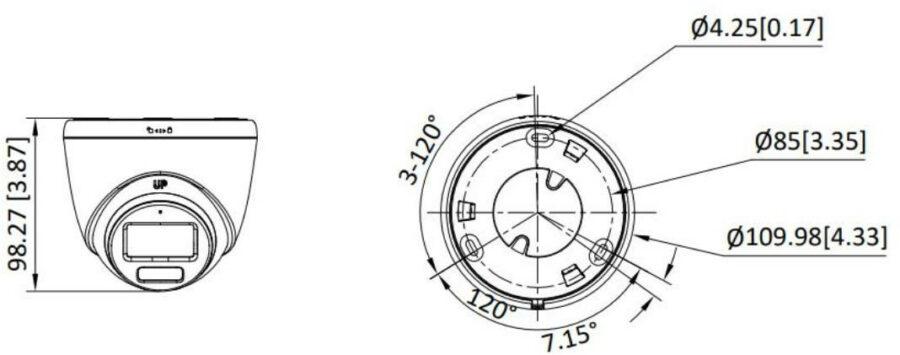 Kamera 4w1 Hikvision DS-2CE72DF3T-LSE(2.8mm)(O-STD)