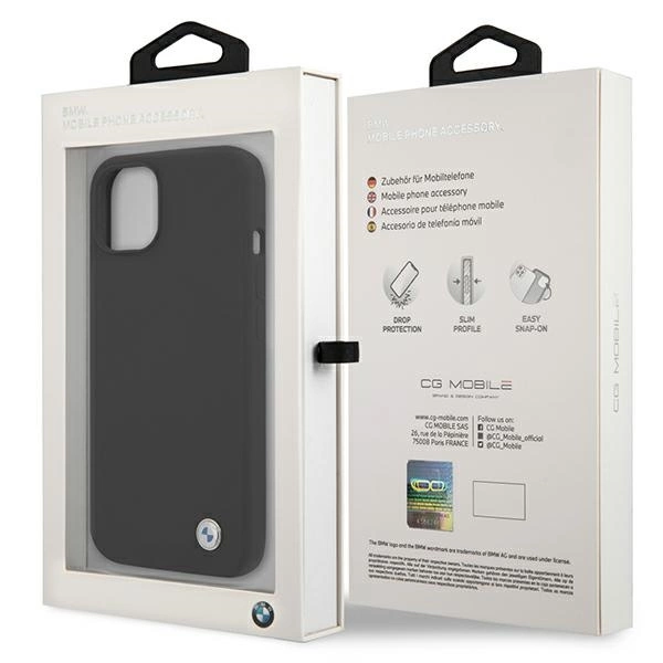 Etui BMW Silicone Signature na iPhone 13 mini - czarne