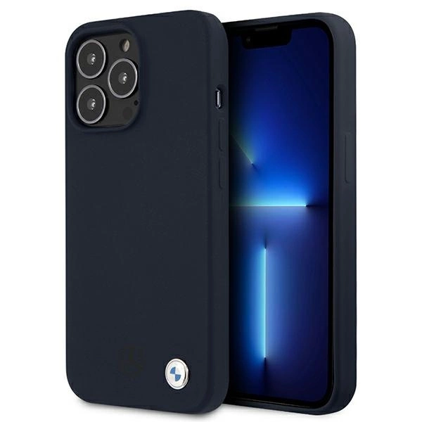 Etui BMW Silicone Signature na iPhone 13 Pro Max 6,7" - granatowe