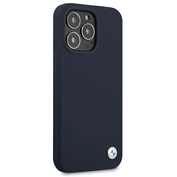 Etui BMW Silicone Signature na iPhone 13 Pro Max 6,7" - granatowe