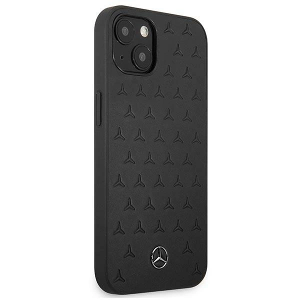 Etui Mercedes Leather Stars Pattern na iPhone 13 mini - czarne