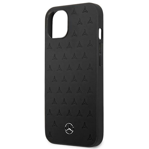 Etui Mercedes Leather Stars Pattern na iPhone 13 mini - czarne