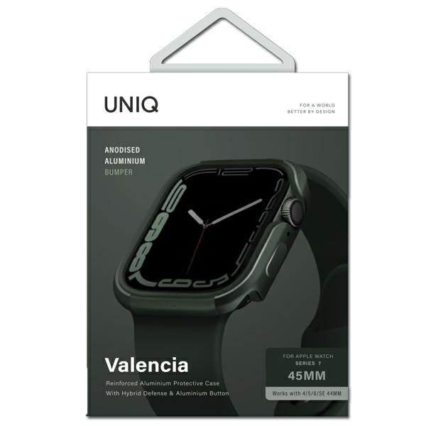 Etui UNIQ Valencia na Apple Watch 4/5/6/7/8/SE/SE2 45/44mm - zielone