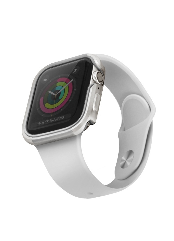 Etui UNIQ Valencia na Apple Watch 4 / 5 / 6 / SE 40mm - srebrne