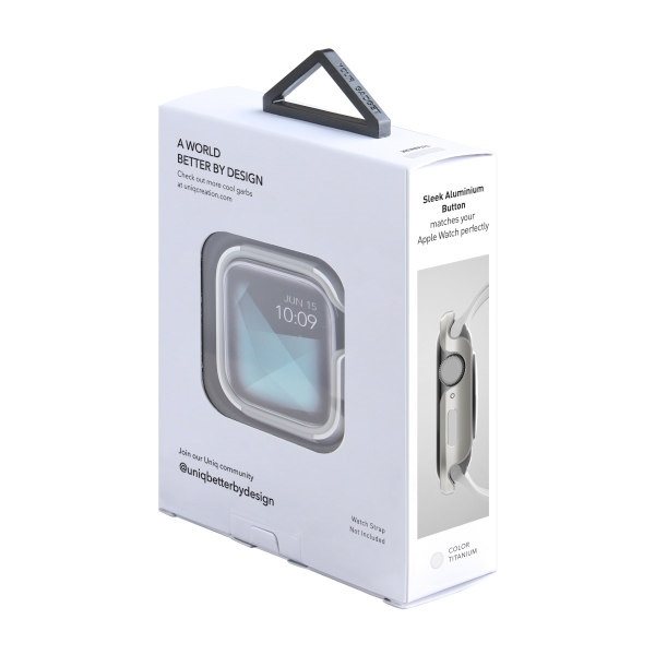 Etui UNIQ Valencia na Apple Watch 4 / 5 / 6 / SE 40mm - srebrne