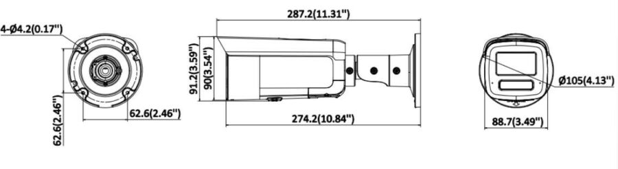 Kamera IP Hikvision 16MP DS-2CD2T166G3-IS2UY/SL(2.8)eFO-STDBLACK