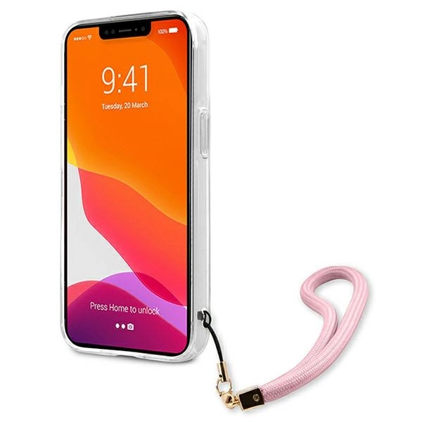 Etui Guess Camo Strap Collection na iPhone 13 Pro / iPhone 13 - różowe