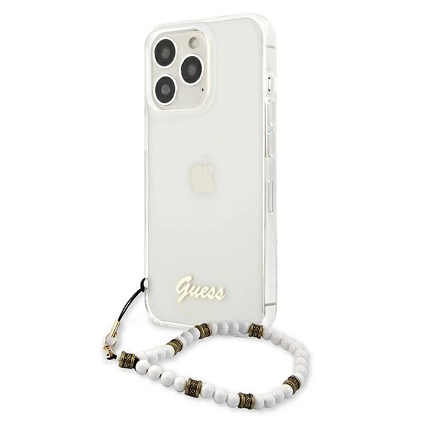 Etui Guess White Pearl na iPhone 13 Pro / iPhone 13 - przezroczyste