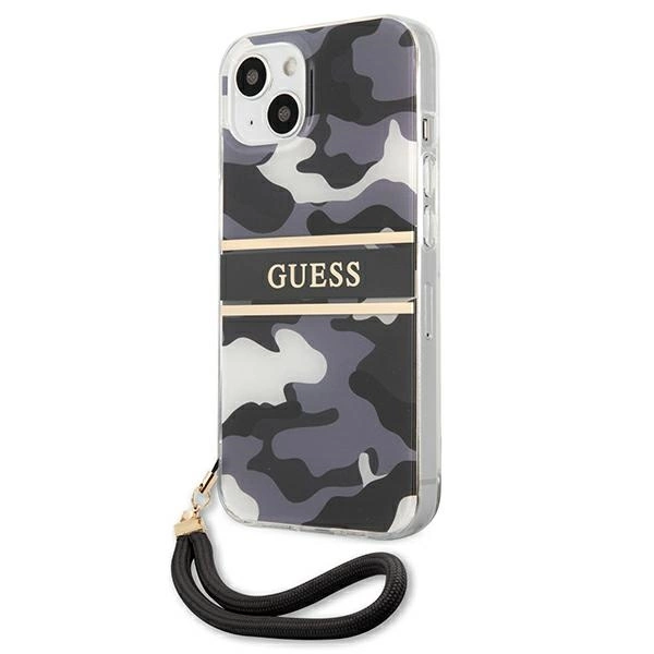 Etui Guess Camo Strap Collection na iPhone 13 - czarne