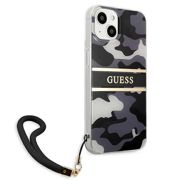Etui Guess Camo Strap Collection na iPhone 13 - czarne