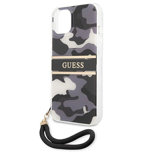 Etui Guess Camo Strap Collection na iPhone 13 - czarne
