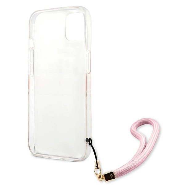 Etui Guess Camo Strap Collection na iPhone 13 - różowe