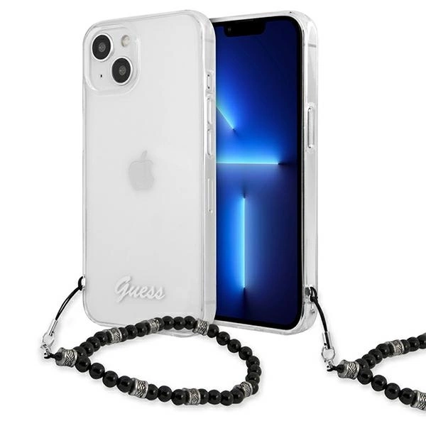 Etui Guess Black Pearl na iPhone 13 - przezroczyste