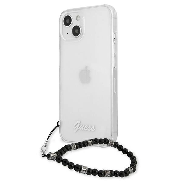 Etui Guess Black Pearl na iPhone 13 - przezroczyste