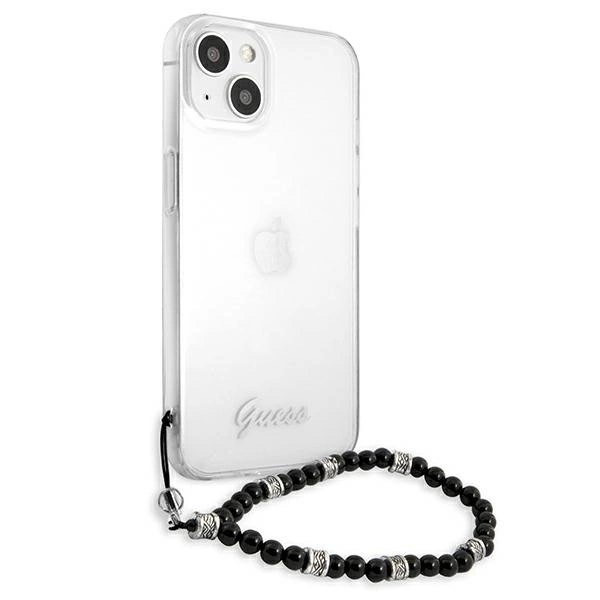 Etui Guess Black Pearl na iPhone 13 - przezroczyste