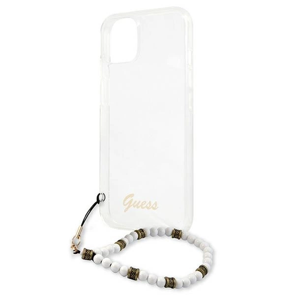 Etui Guess White Pearl na iPhone 13 - przezroczyste